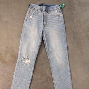 Gap, jeans, 26, 26L, 2, 2L, light wash, denim, high rise, straight